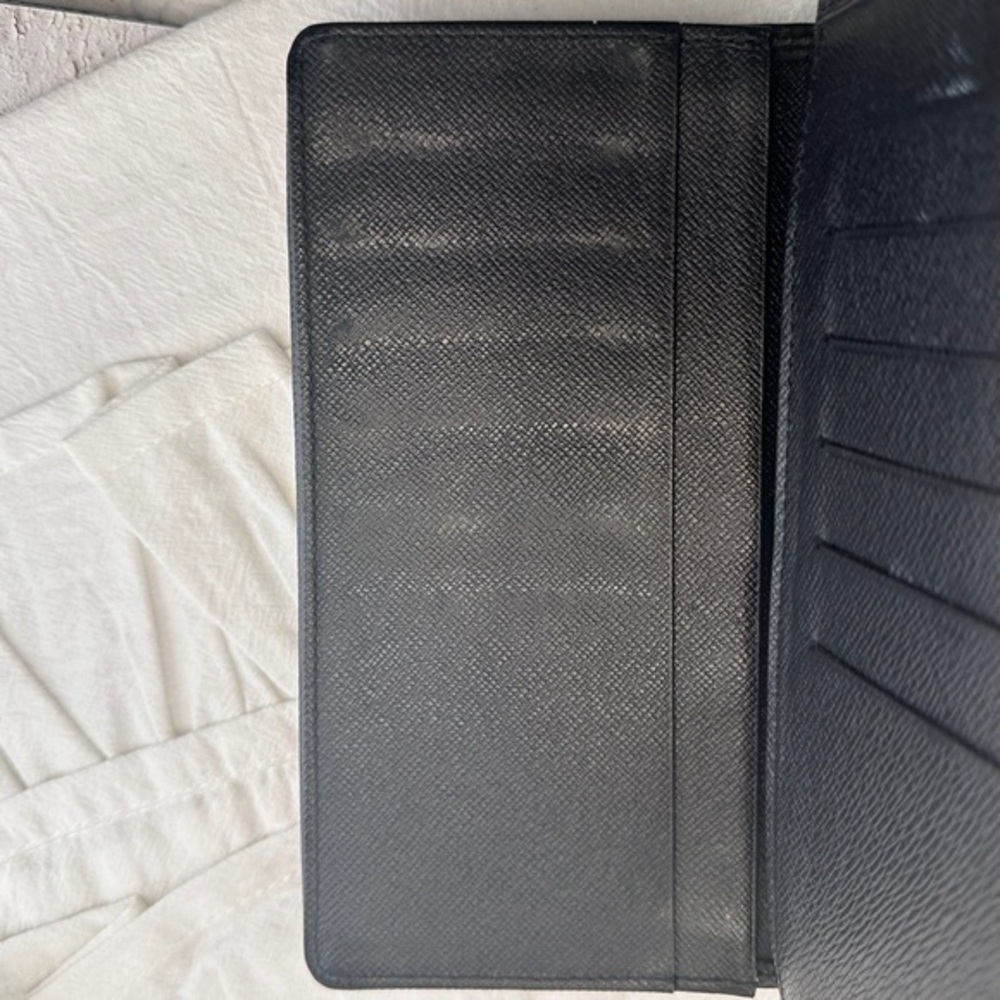 AUTHENTIC Louis Vuitton Monogram Porte Valeurs Checkbook Wallet. Black. - Picture 5 of 16